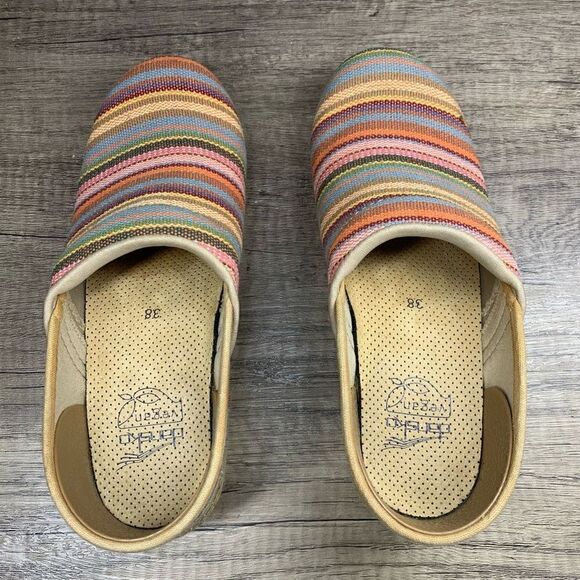 Dansko~Women’s~Vegan Jute Knit Woven Cabana Stripe Clogs~Size 38EU/7.5-8 - Picture 6 of 10